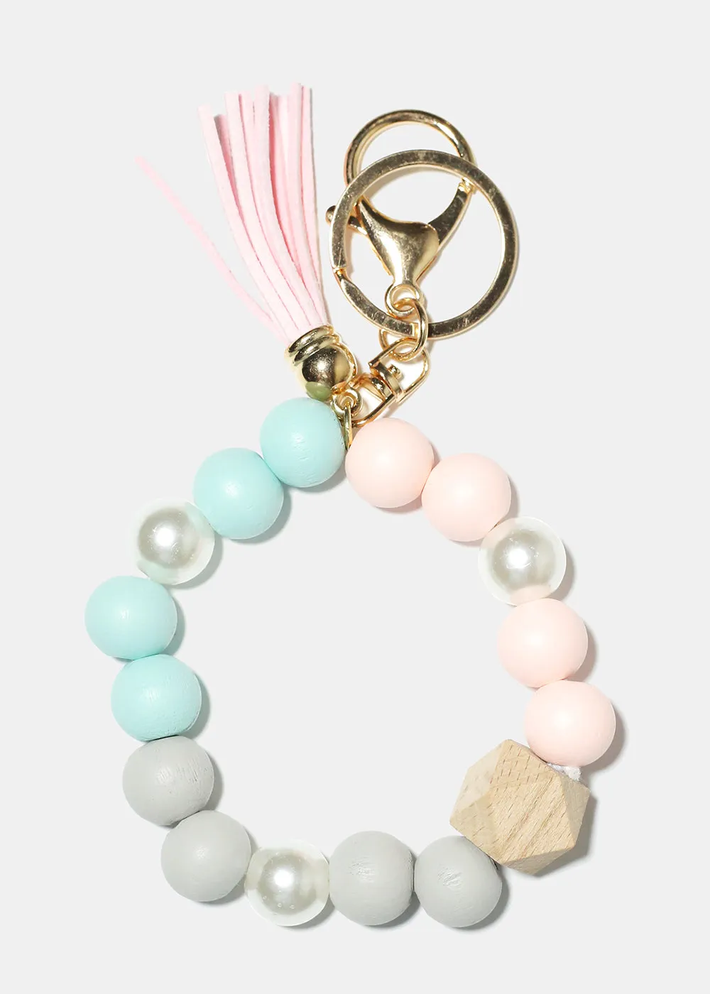 Keyring Bracelet with Pearls