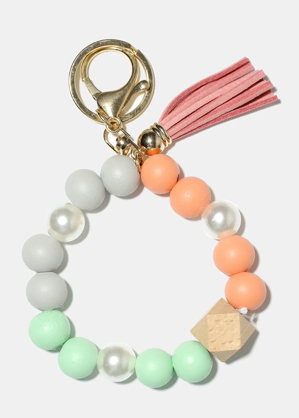 Keyring Bracelet with Pearls