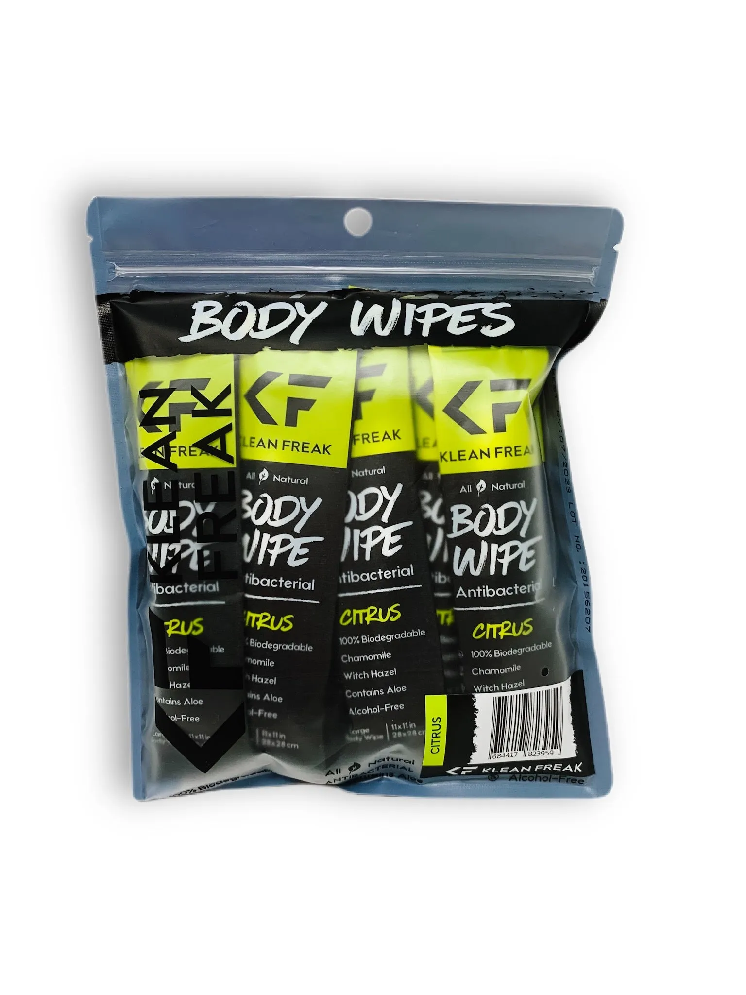 KLEAN FREAK CITRUS SCENTED BODY WIPE -