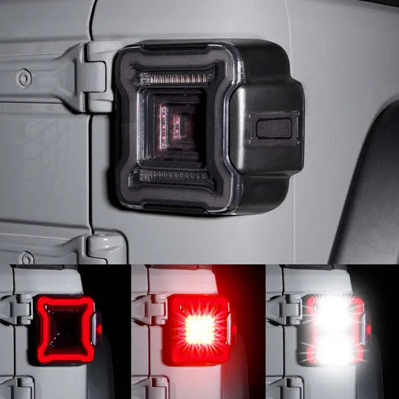 Led Smoked Lens Tail Light Kit - Jeep Wrangler JL w/ Brake Turn Reverse