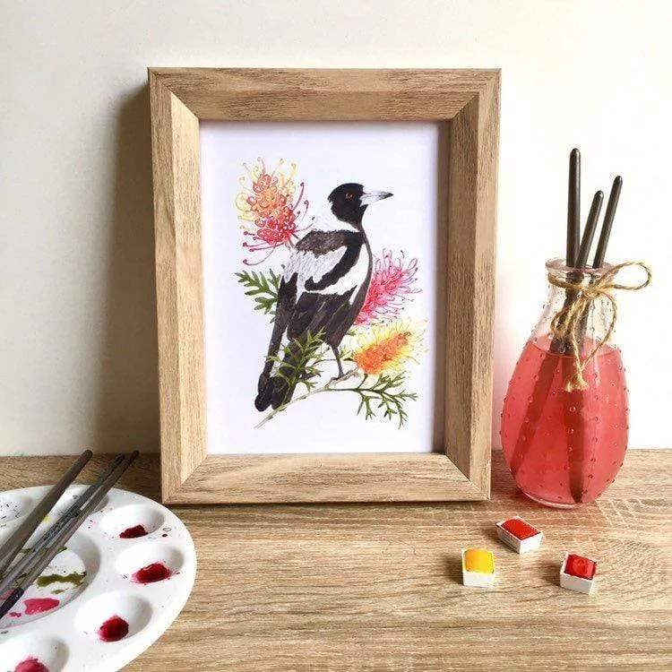 Magpie Art Prints set of 3