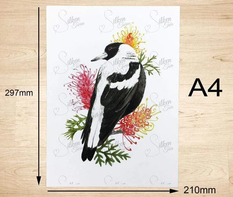 Magpie Art Prints set of 3