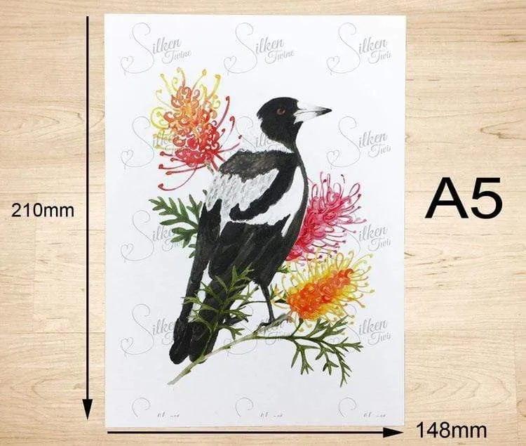 Magpie Art Prints set of 3
