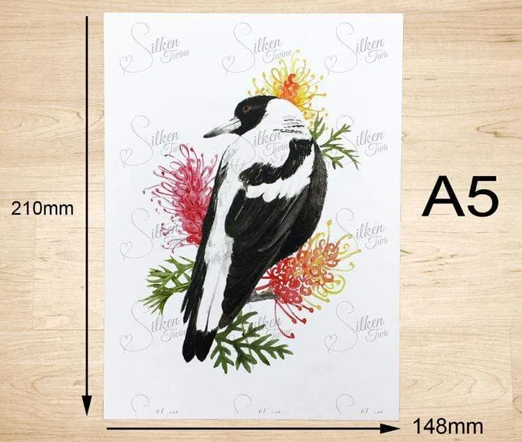 Magpie Art Prints set of 3
