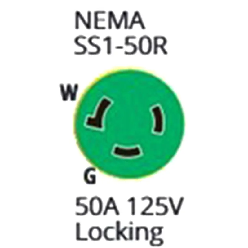 MARINCO 12998548  25' EEL 3 Conductor ShorePower Cordset, 50A 125V, Yellow