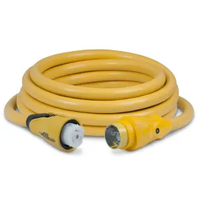 MARINCO 12998548  25' EEL 3 Conductor ShorePower Cordset, 50A 125V, Yellow