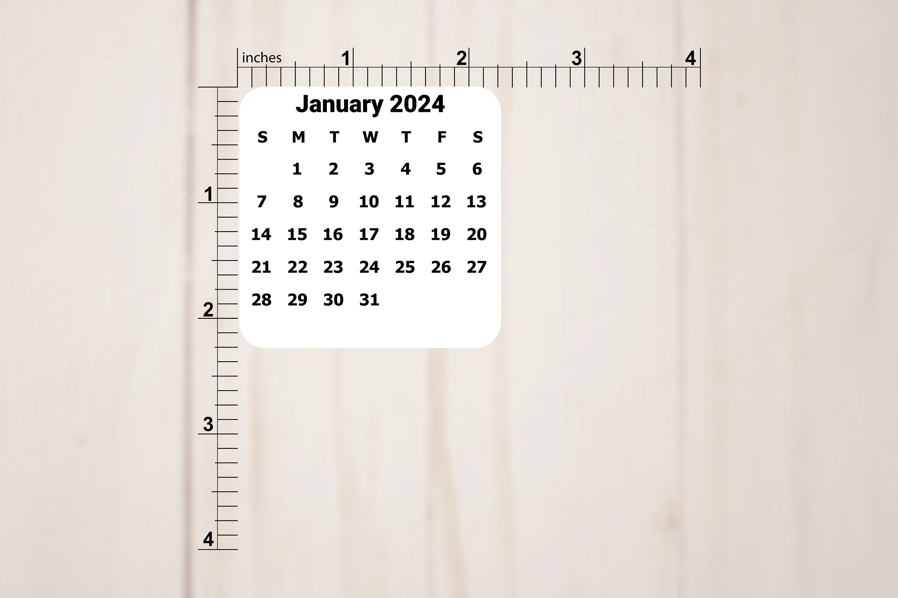 Mini Calendar Stickers -  Bold Design