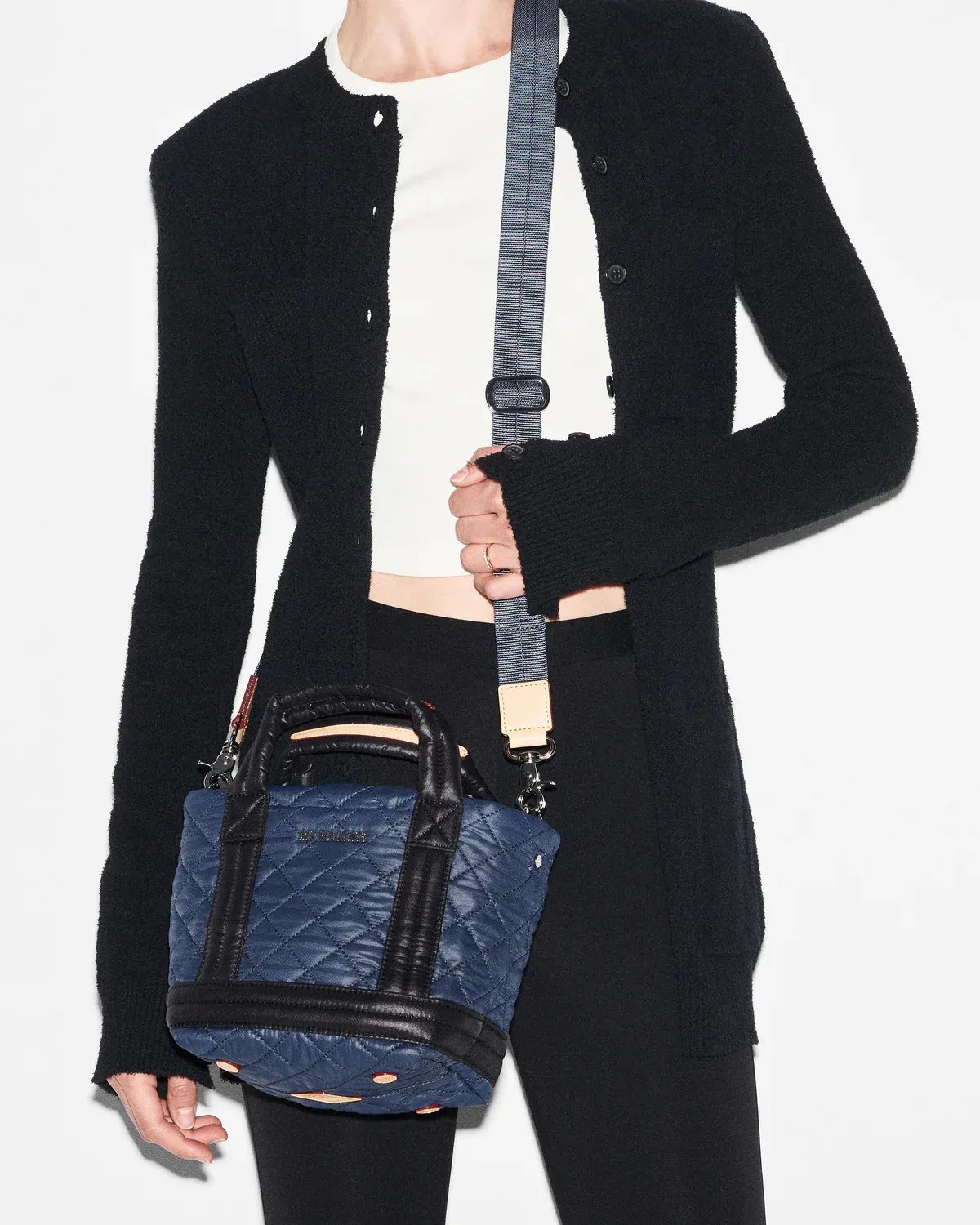 Mini Empire Tote | Navy Black