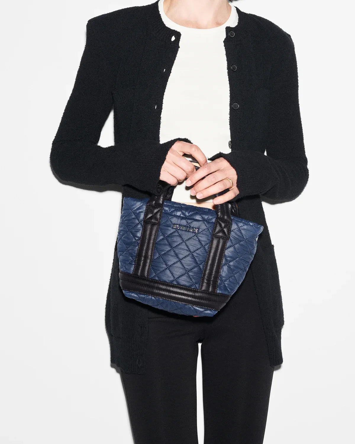 Mini Empire Tote | Navy Black