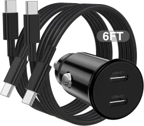 modern for iPhone 15 Car Charger Fast Charging,40W Dual Port USB C Car Charger with 2Pack USB C Cable 6ft,Type C Car Adapter for iPhone 15/15 Pro/15 Pro Max,iPad Pro,iPad Air 5/4/Mini,Android Case