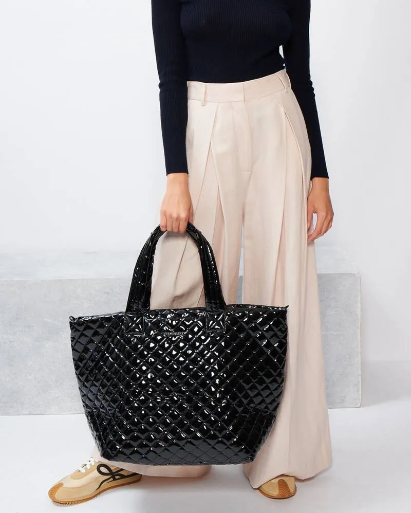 MZ Wallace Large Metro Tote Deluxe Black Lacquer
