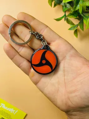 Naruto Anime | Sharingan Crystal 3D Model B | Metal Keychain