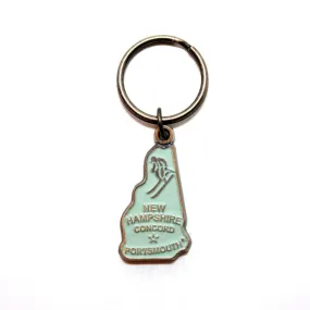New Hampshire Key Chain - High Quality Thick Metal State Key Ring