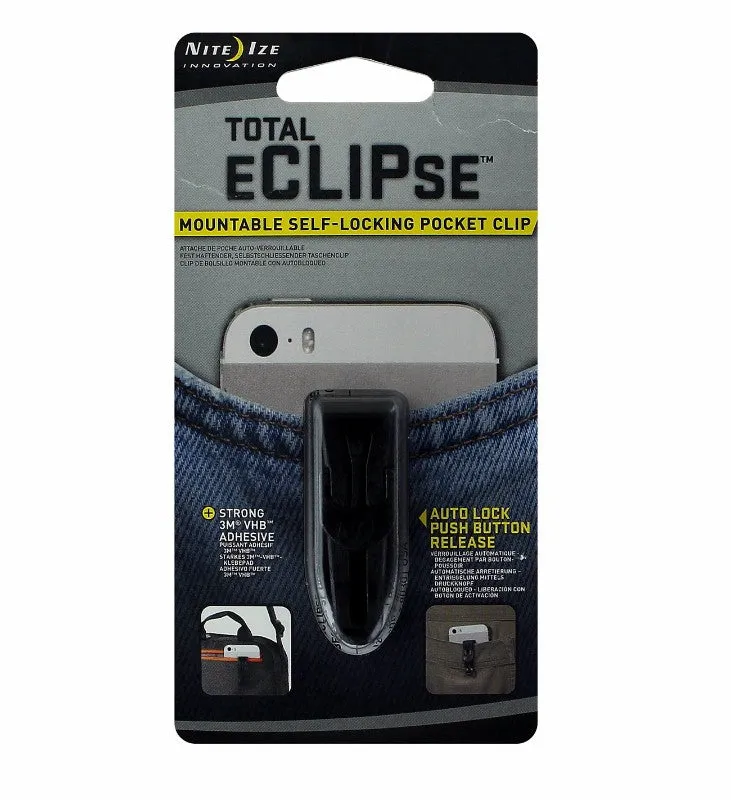 Nite Ize Total eCLIPse Mountable Carbon Fiber Belt / Pocket Clip - Black