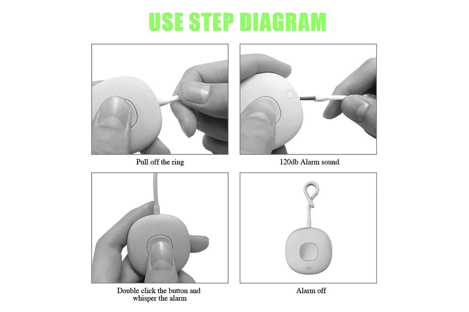 Personal 120 db Alarm <b><span style="color: #ee2c65;">(2 Colors Available)</span></b>