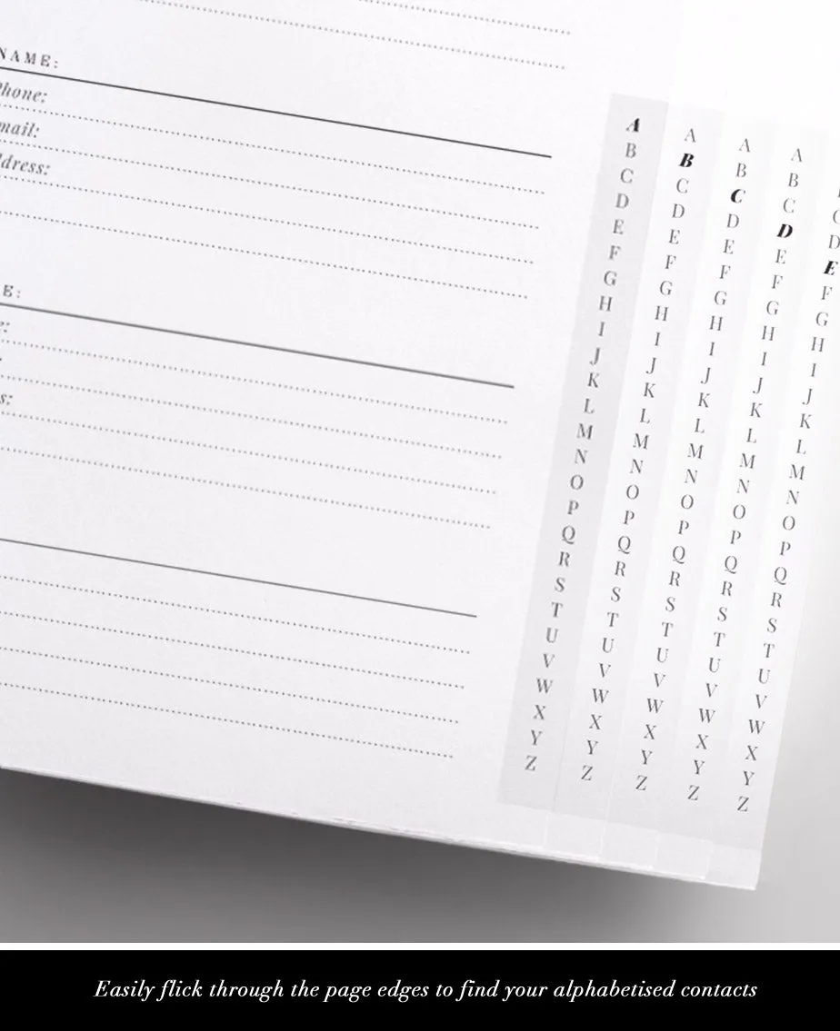 Personal Contacts Planner Pages