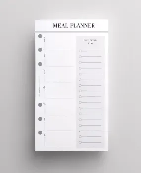 Personal Meal Planner Inserts