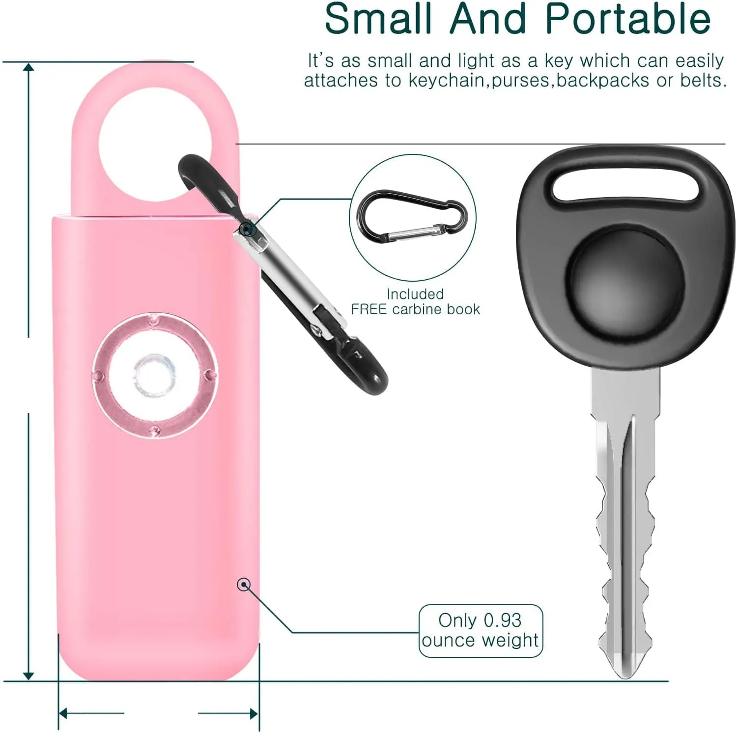 Personal Safety Siren Keychain Alarm