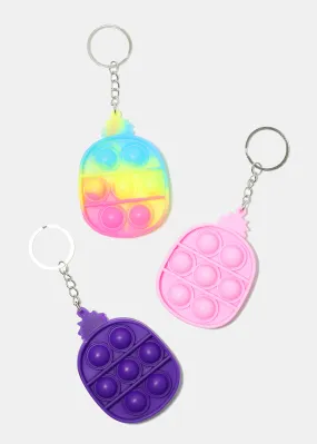 Pineapple Push Pop Keychain