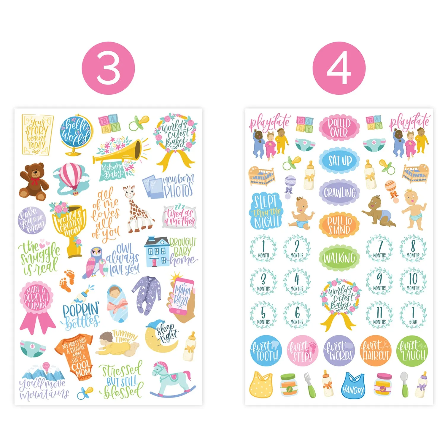 Planner Sticker Pack, Pregnancy & Baby's First Year