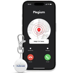 Plegium Smart Emergency Button Personal Keychain GPS Tracker Panic Alarm