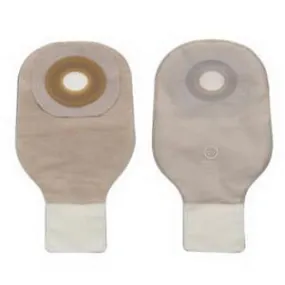 Premier One-Piece Drainable Ostomy Pouch - Flat Flextend Barrier, 12" L,Clamp Closure, 1-1/4", Transparent, Box of 10