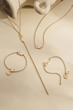 *Preorder* SALE Dainty Script Mama Lariat Necklace