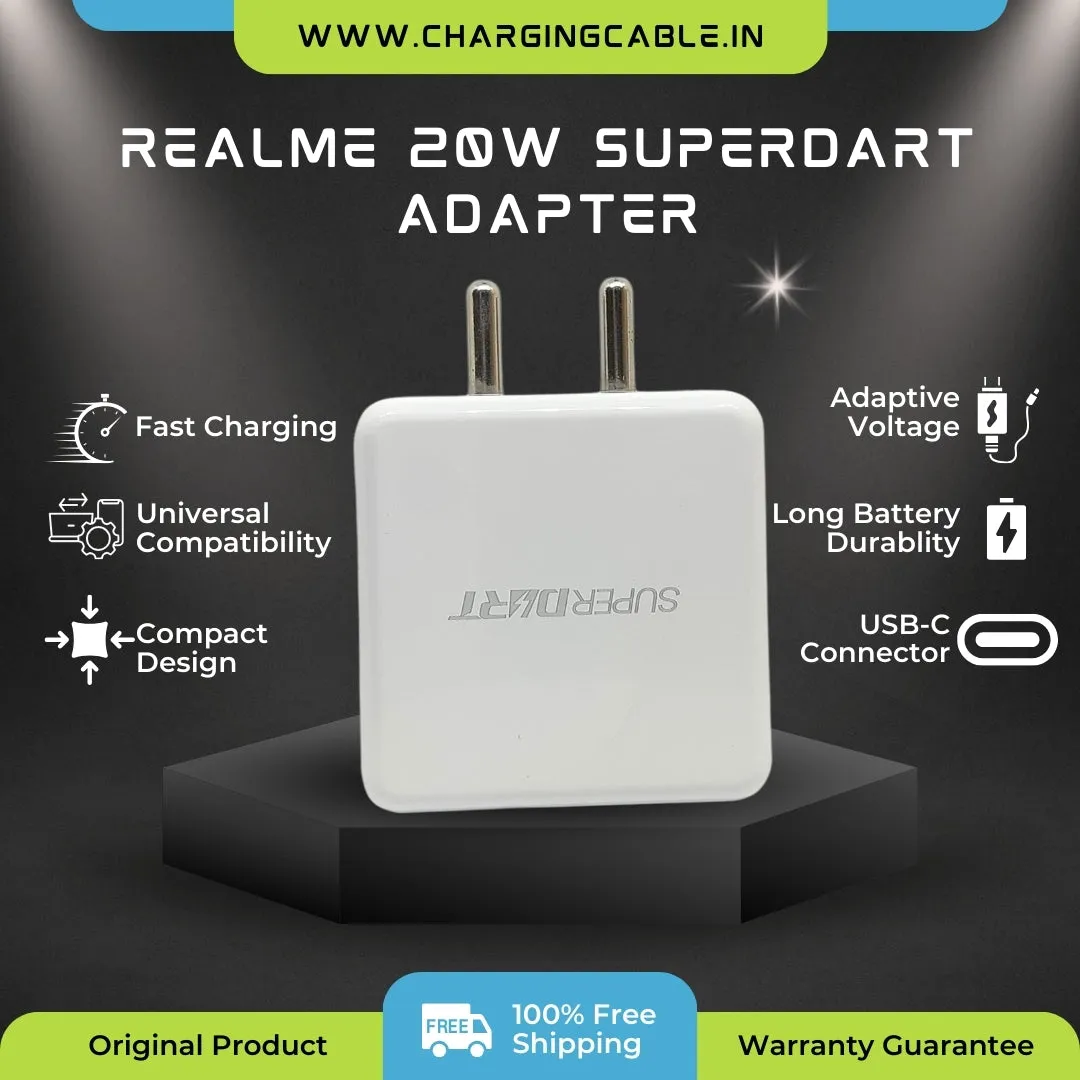 Realme 20W Superdart Charger (Only Adapter)