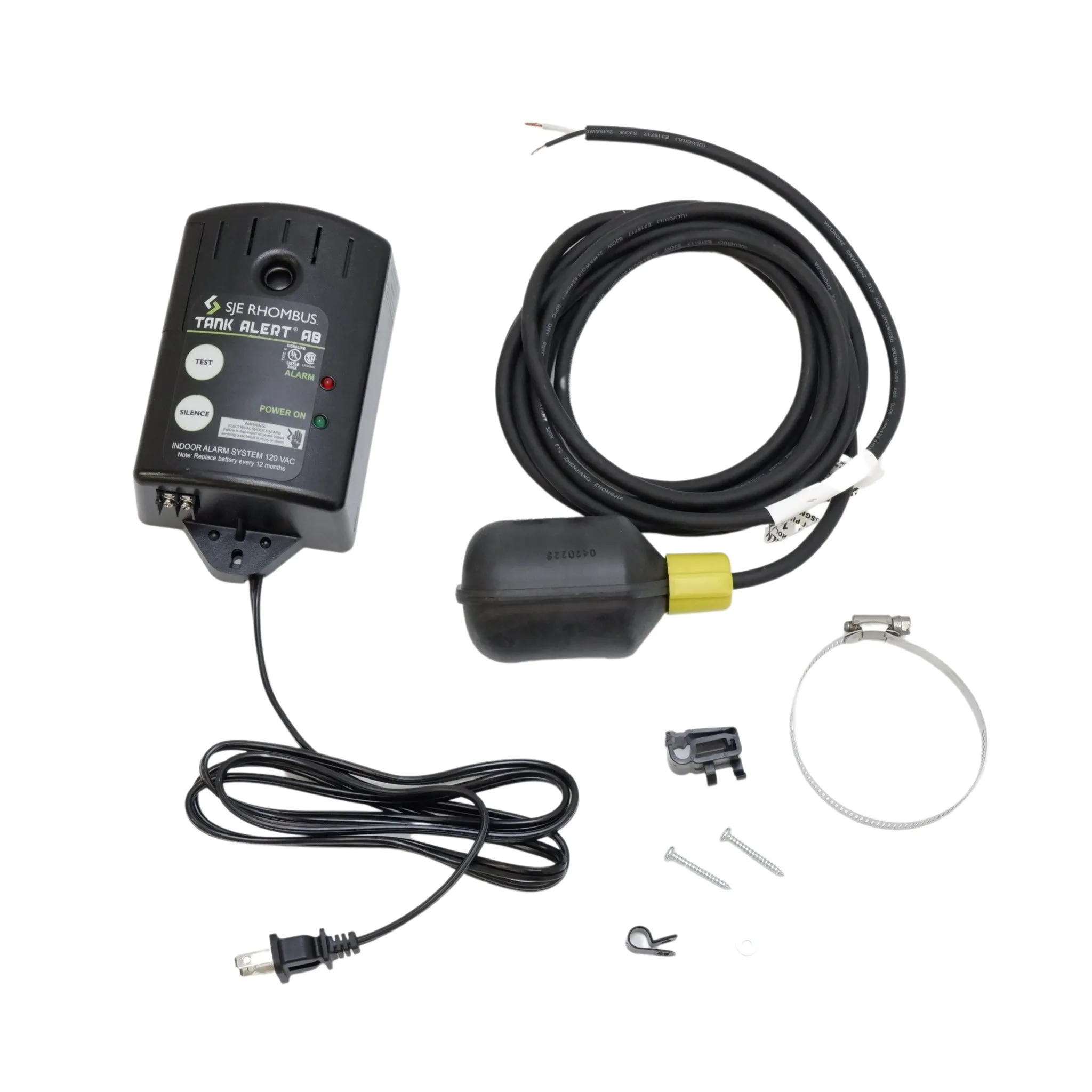 SJE Rhombus Tank Alert® AB High & Low Liquid Level Alarm System | Dual Alert, NEMA 1 Indoor Enclosure, UL/CSA Certified, Battery Backup, 5-Yr Warranty