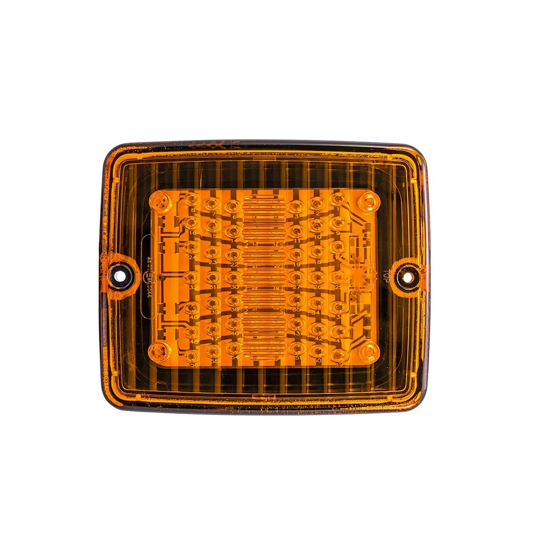 Strands IZE LED Rectangular Amber Indicator Light with Amber Lens