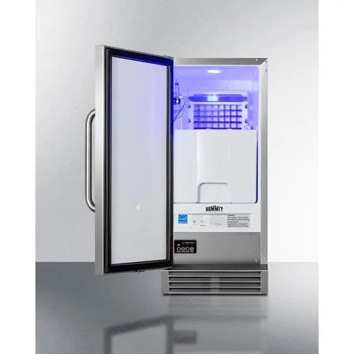 Summit 50 lb. Left HInge Clear Icemaker BIM44GCSS