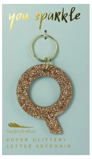 Super Glittery Letter Key Chain