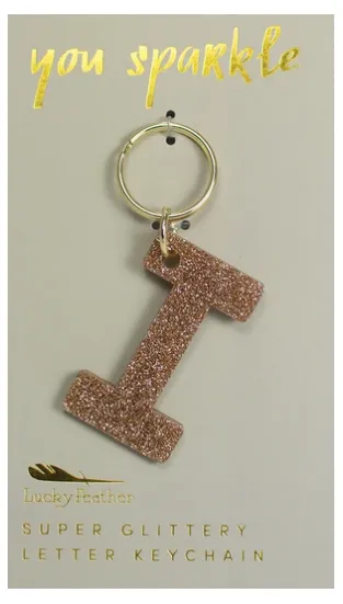 Super Glittery Letter Key Chain