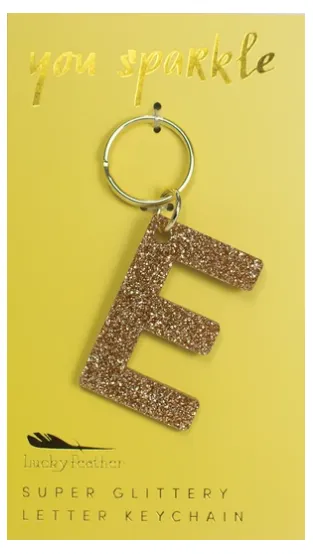 Super Glittery Letter Key Chain
