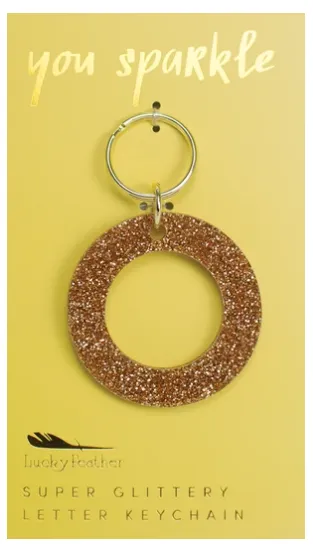 Super Glittery Letter Key Chain