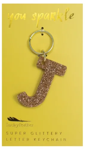 Super Glittery Letter Key Chain