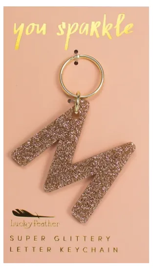 Super Glittery Letter Key Chain