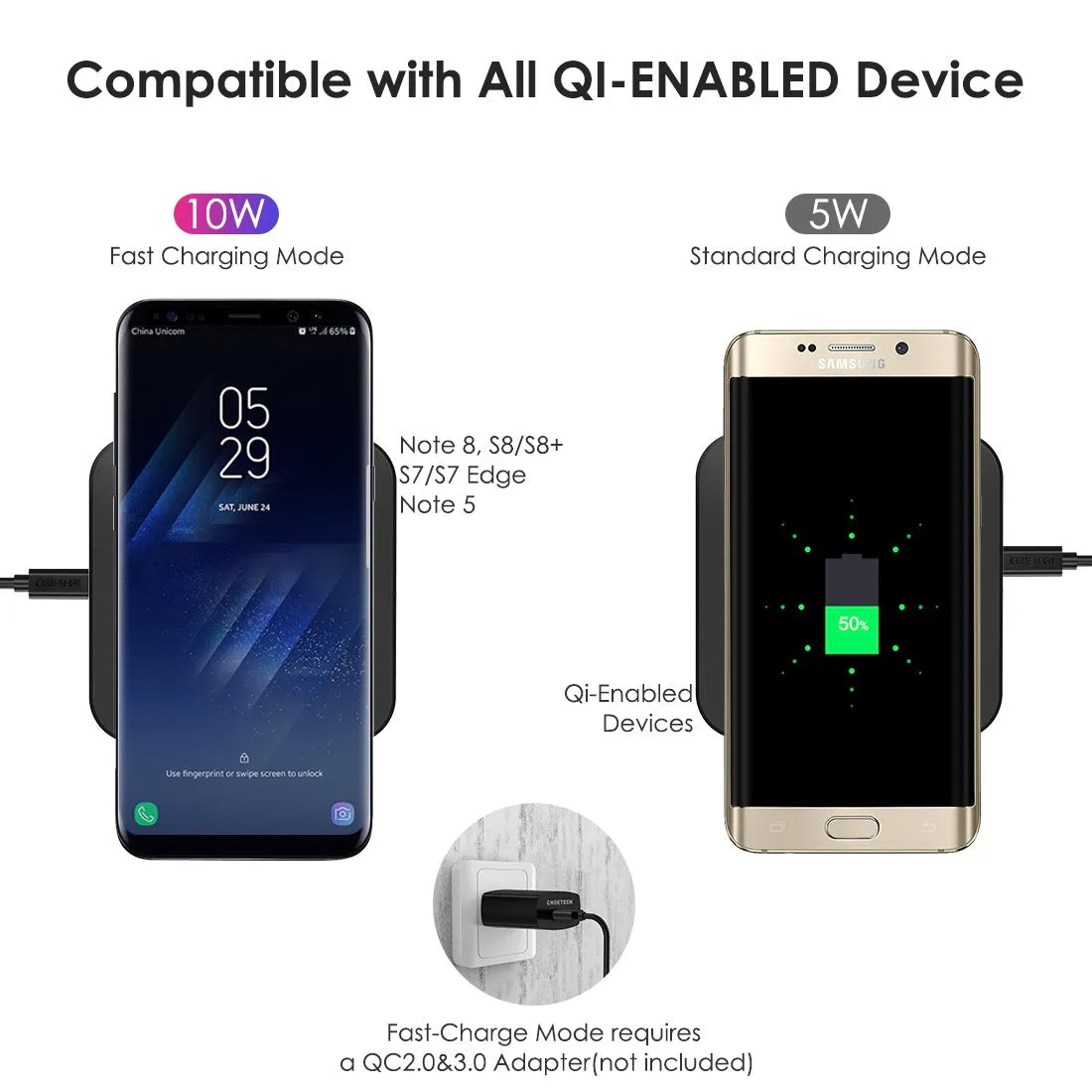 T511S 10W Fast Wireless Charger