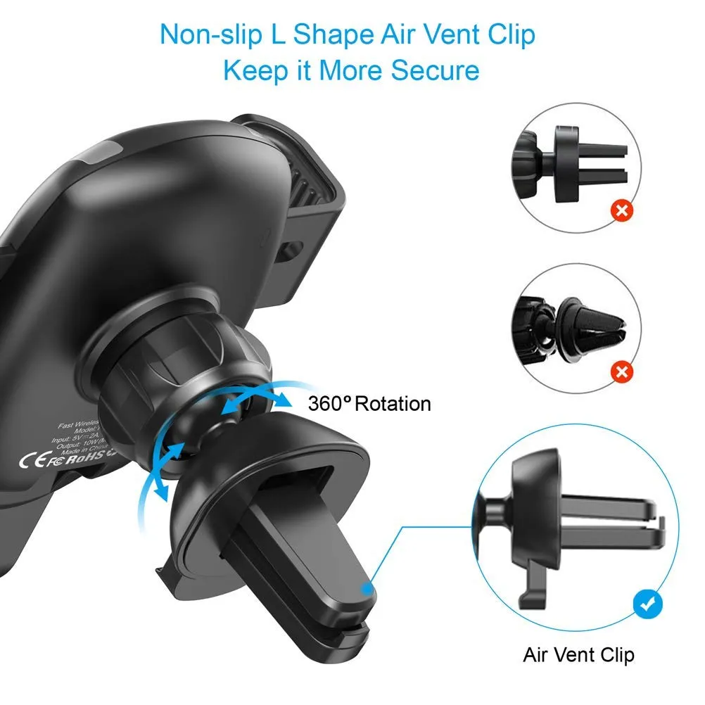 T536-S Air Vent Phone Holder Wireless Car Charger