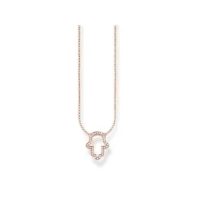 Thomas Sabo Gold Plated Rose Gold Zirconia Necklace KE1386-416-14