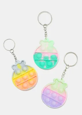 Tie Dye Ladybug Push Pop Keychain