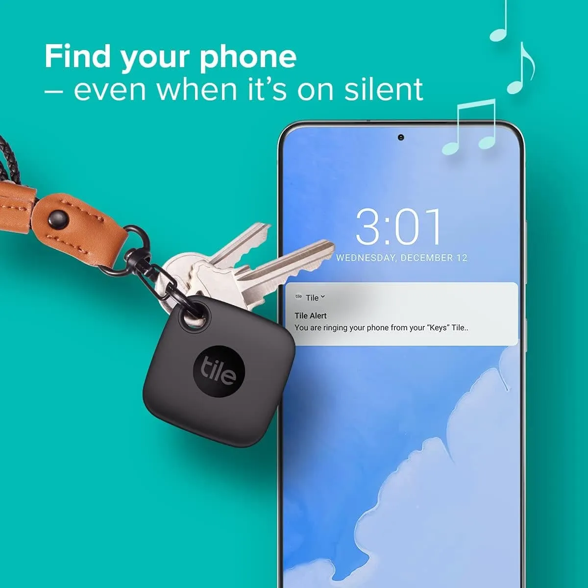 Tile Mate (2022) - Bluetooth Item Finder 2-Pack (Black/White) | 60m Range, Works with Alexa, Google Home, iOS & Android | Key & Remote Tracker