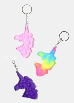 Unicorn Push Pop Keychain