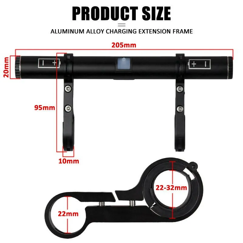 USB Charging Power Function Cycling Equipment Bicycle Handlebar Extensions Charging Extension Brackets Bicycle Extension Stands