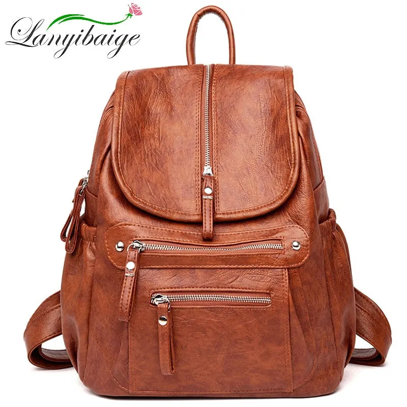 Vintage Leather Backpack
