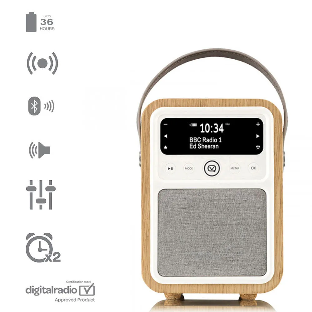 VQ Monty DAB  FM Radio Bluetooth Speaker & Alarm Clock (Oak)
