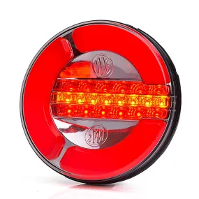 WAS W153 Round Neon Tail Light with Stop, Tail & Indicator