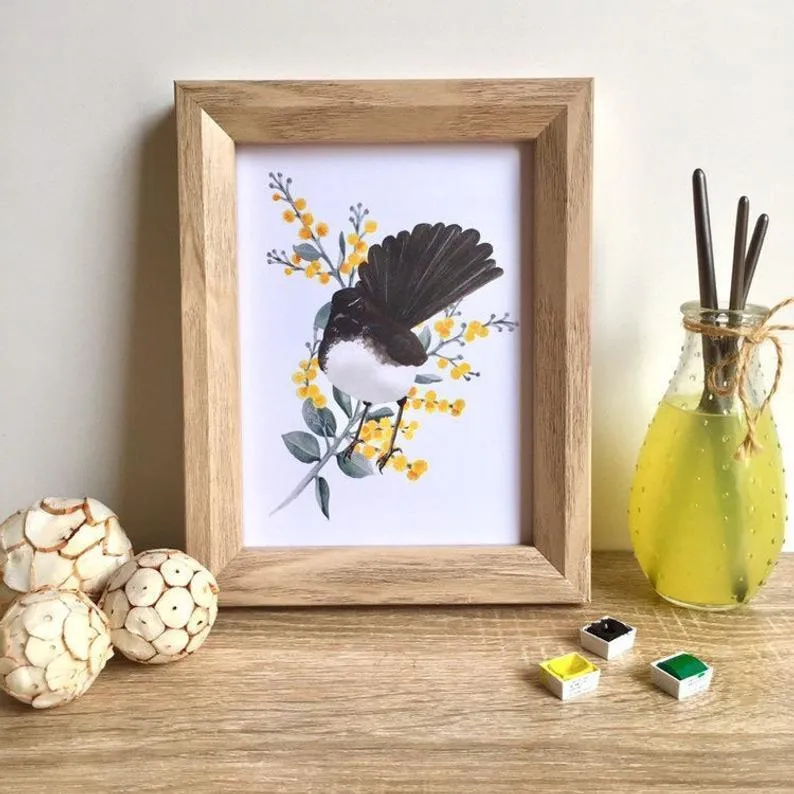 Willie Wagtail Print set of 3