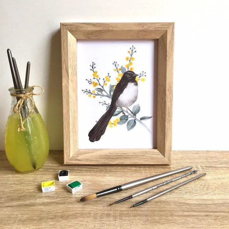 Willie Wagtail Print set of 3