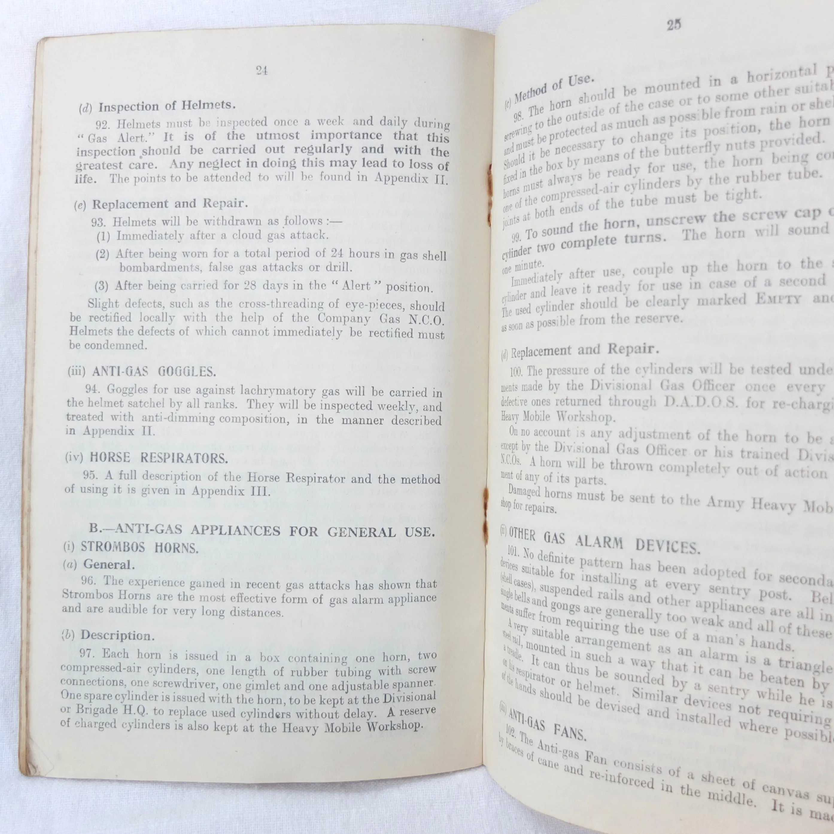 WW1 Gas Attacks Manual (1917)